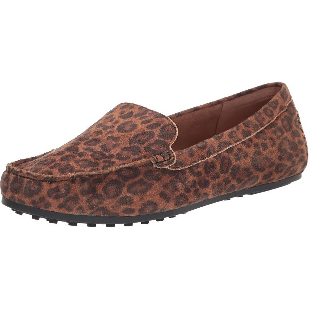 Aerosoles Women Multi Leopard Closed Rounded Toe Over Drive Flats Loafer Shoes